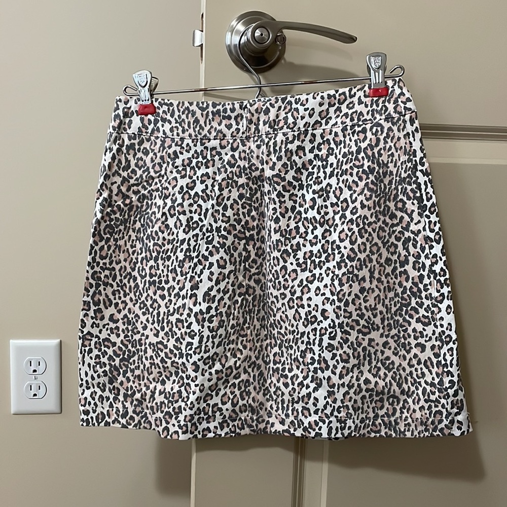 Leopard Print Mini Skirt - Picture 2 of 4